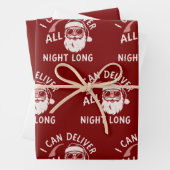 Kerstman Grappig Kerstfeest Kerst Jongens Joke Inpakpapier Vel (In situ)