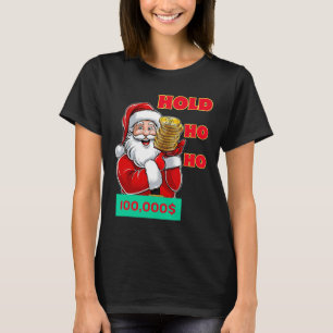 Kerstman Grappig om BTC te houden T-shirt