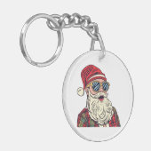 Kerstman - Grappig Sleutelhanger (Voorkant Links)