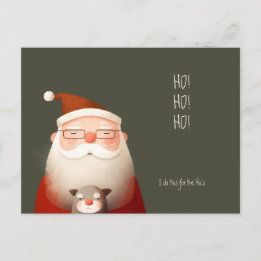 Kerstman Grappige Citaat Ansichtkaart Briefkaart