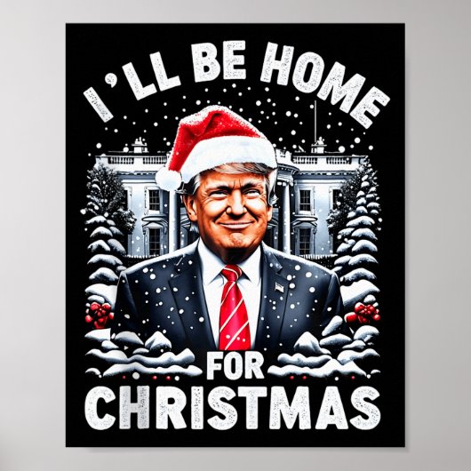Kerstman Grappige Kerst Pyjama Ik Kom Thuis Met Ke Poster (Voorkant)