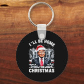 Kerstman Grappige Kerst Pyjama Ik Kom Thuis Voor K Sleutelhanger (Voorkant)