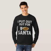 Kerstman Grappige Kerstkoekjes en melk T-shirt (Voorkant volledig)