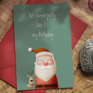 Kerstman Grappige Spreuk Briefkaart