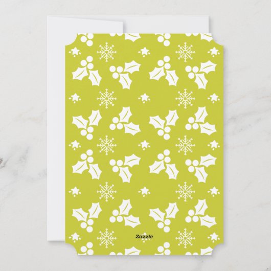 Kerstman Groen Kerst Foto Kaart (Achterkant)