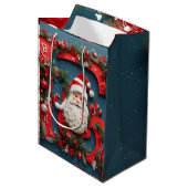 Kerstman Groeten - Full HD gedrukt kerstcadeau Medium Cadeauzakje (Voorkant Gekanteld)