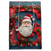 Kerstman Groeten - Full HD gedrukt kerstcadeau Medium Cadeauzakje (Achterkant)