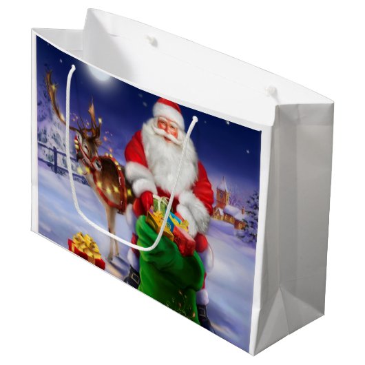  kerstman groot cadeauzakje (Voorkant Gekanteld)