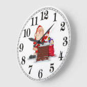 kerstman grote klok (Hoek)