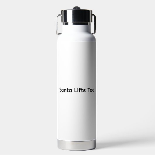 Kerstman Gym Waterfles (Voorkant)