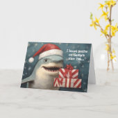 Kerstman Haai Goede Lijst Kerstmis Kaart (Gele Bloem)
