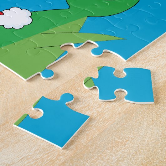 Kerstman haai legpuzzel (Zijkant)