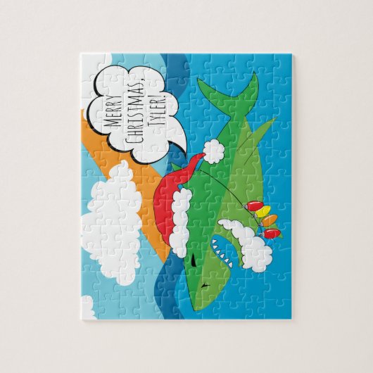Kerstman haai legpuzzel (Verticaal)