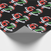 Kerstman Hand 67 6 7  Cadeaupapier (Hoek)