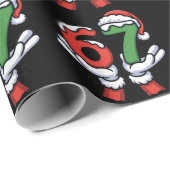 Kerstman Hand 67 6 7  Cadeaupapier (Rol Hoek)