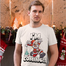Kerstman Hardlopen Kerst Humor Vakantie Grappig Ke