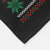 Kerstman Hat Akbash Hond Kerstboom Lights Ugly Sw Fleece Deken (Hoek)