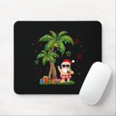 Kerstman Hawaïaanse Kerst Palm Tree Lights Xmas Muismat (Met muis)