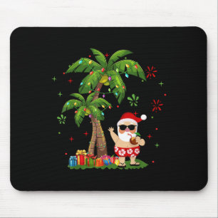 Kerstman Hawaïaanse Kerst Palm Tree Lights Xmas Muismat