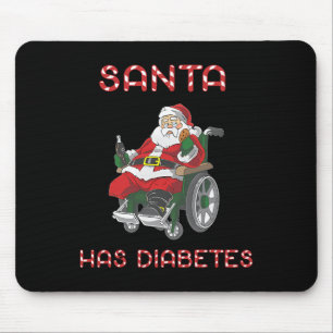 Kerstman heeft diabetes grappige kerst muismat