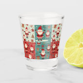 Kerstman heeft een bril geschoten shot glas (Voorkant)