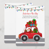 Kerstman heeft een nieuwe halte vakantie verhuiska feestdagenkaart (Voorkant / Achterkant)