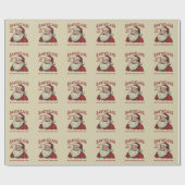 Kerstman heeft het bij het juiste eind Grappige ke Cadeaupapier (Vlak)
