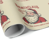 Kerstman heeft het bij het juiste eind Grappige ke Cadeaupapier (Rol Hoek)