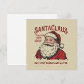 Kerstman Heeft Het Bij Het Rechte Eind Funny Chris Feestdagenkaart (Voorkant / Achterkant)