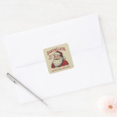 Kerstman heeft het juiste idee Funny Christmas Vierkante Sticker (Envelop)