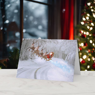 Kerstman heeft problemen met de toeleveringsketen feestdagen kaart