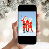 Kerstman helpen mevrouw Claus met haar golf schomm Kaart