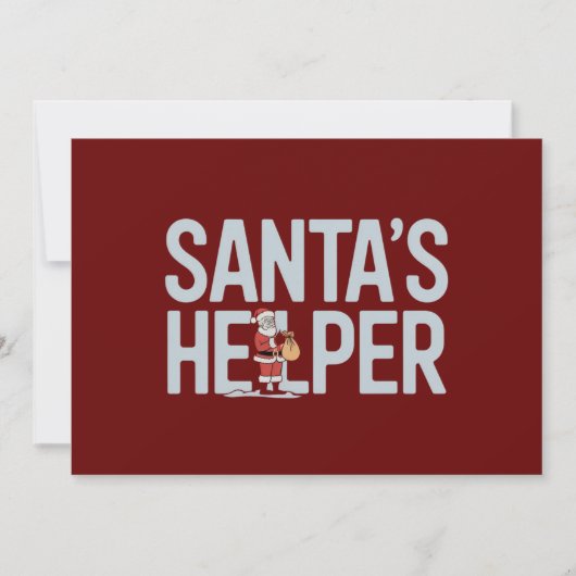 Kerstman Helpende Hand Kerst Feestdagenkaart (Voorkant)