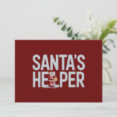 Kerstman Helpende Hand Kerst Feestdagenkaart (Staand voorkant)