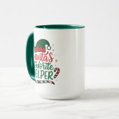Kerstman Helper Kerst Combinatie Mok (Voorkant links)