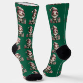 Kerstman helper sokken (Gebogen)