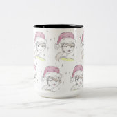 Kerstman helper tweekleurige koffiemok (Center)