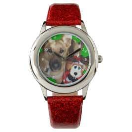 Kerstman: herder en Speelgoed rendier Horloge