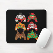 Kerstman herten gaming controllers Jongens kinder Muismat (Met muis)