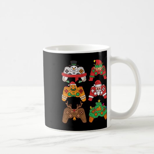Kerstman Herten Gaming Controllers Jongens Kindere Koffiemok (Rechts)