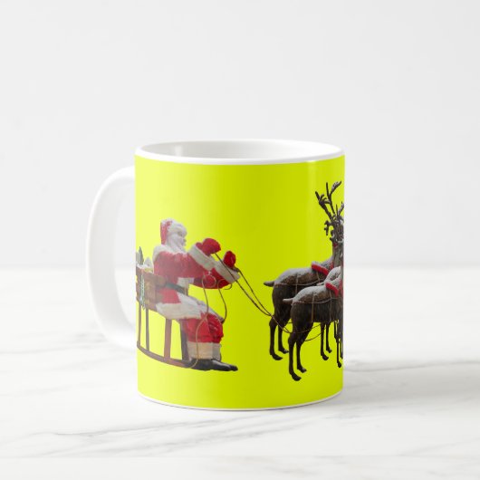 Kerstman & herten koffie Mag Koffiemok (Voorkant links)
