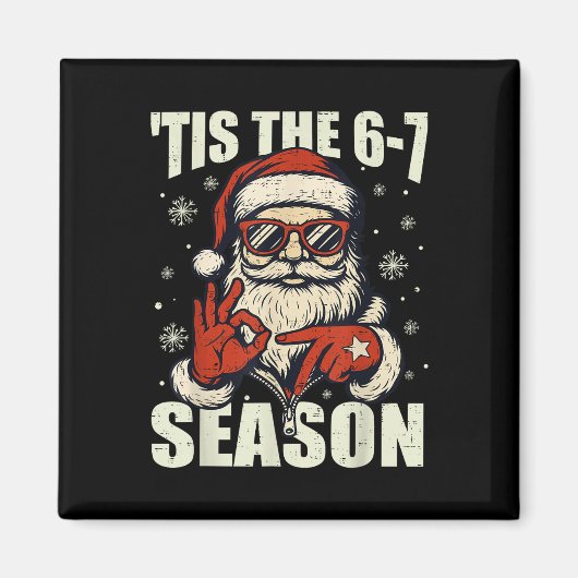 Kerstman Het Is Seizoen 67 Meme Nummer Zes Magneet (Voorkant)