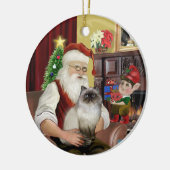 Kerstman - Himalaya kat 7 Keramisch Ornament (Links)