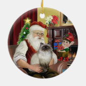 Kerstman - Himalaya kat 7 Keramisch Ornament (Achterkant)