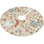 Kerstman Hippie Groovy Christmas Kerstboom Rok (Gekanteld)