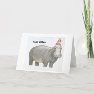 Kerstman Hippo Feestdagen Kaart