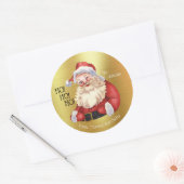  kerstman - Ho Ho Ho! Gepersonaliseerde cadeaus Ronde Sticker (Envelop)