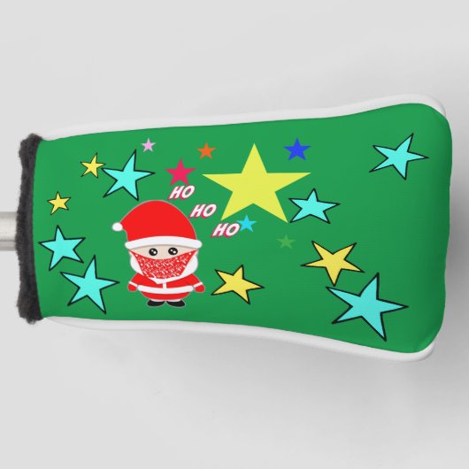 Kerstman Ho Ho Ho Golfheadcover (Voorkant)