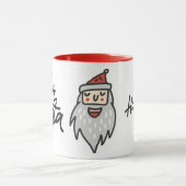 KERSTMAN HO HO HO Heren Kerstpret Fun Mok (Midden)