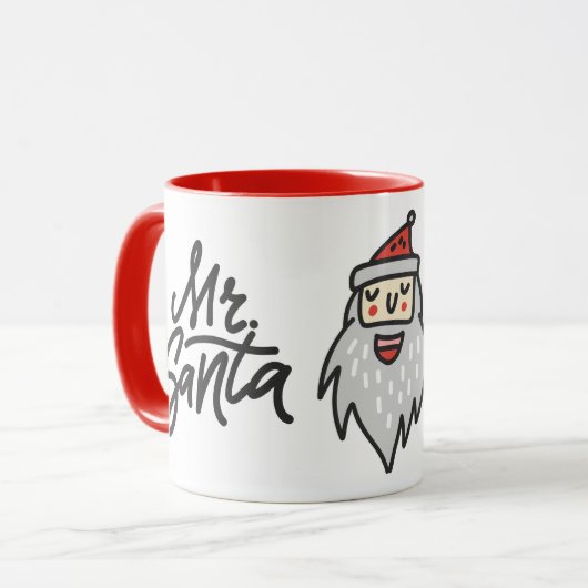 KERSTMAN HO HO HO Heren Kerstpret Fun Mok (Voorkant links)